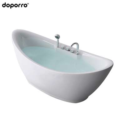 doporro Fashionable acrylic durable whirlpool  bath tub freestanding white bathtub