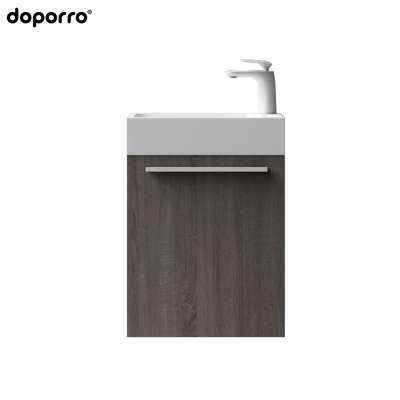 doporro Europe style  led smart mirror silver bathroom vanity cabinet top mirrored wall hung bathroom furniture